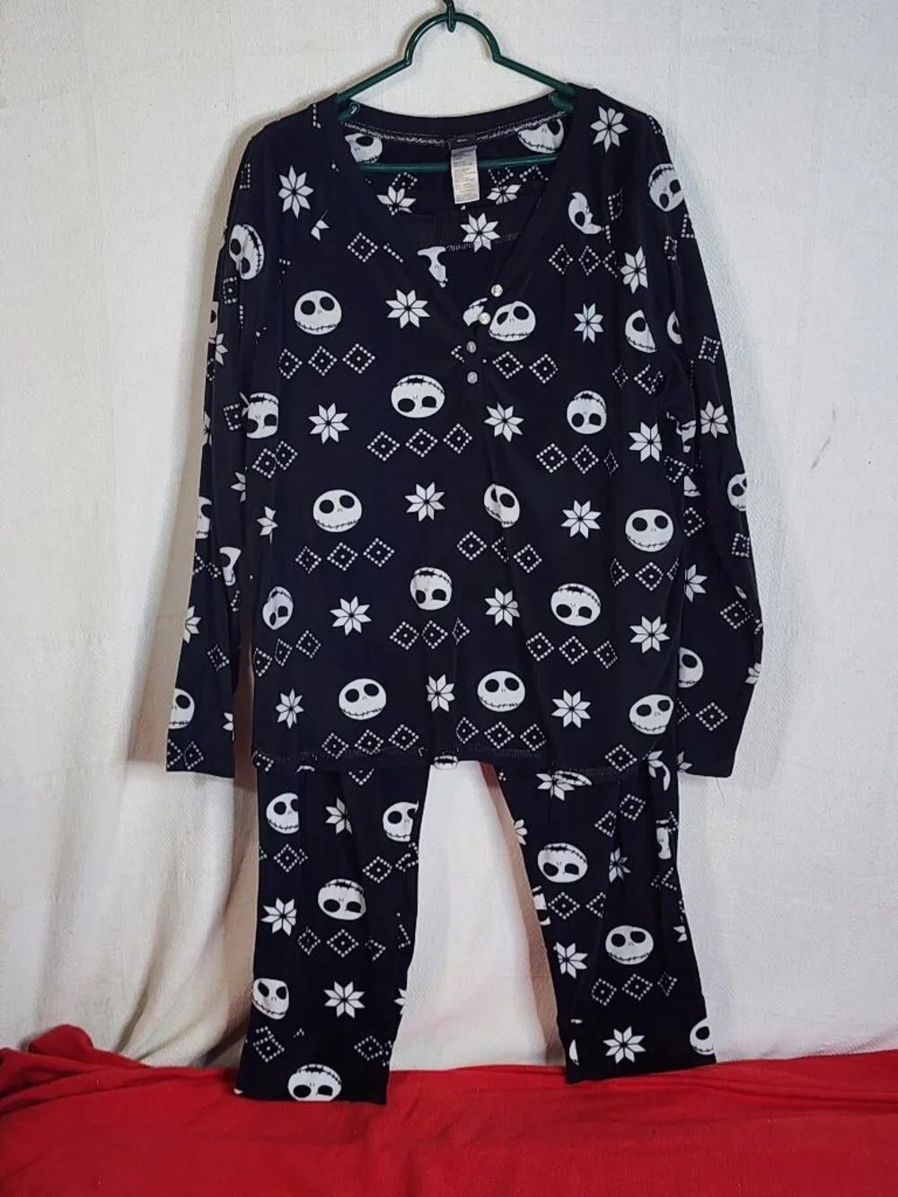Disney Nightmare Before Christmas Black Soot Poly 2pc Pajama Set Size 3X 22W-24W - Picture 1 of 16